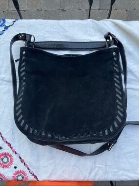 GIANNI CHIARINI vintage black suede purse *as is